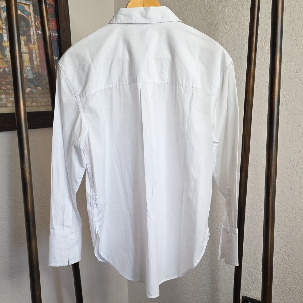 Madewell White Tuxedo Button Down Long Sleeve Shirt Medium - Picture 3 of 10